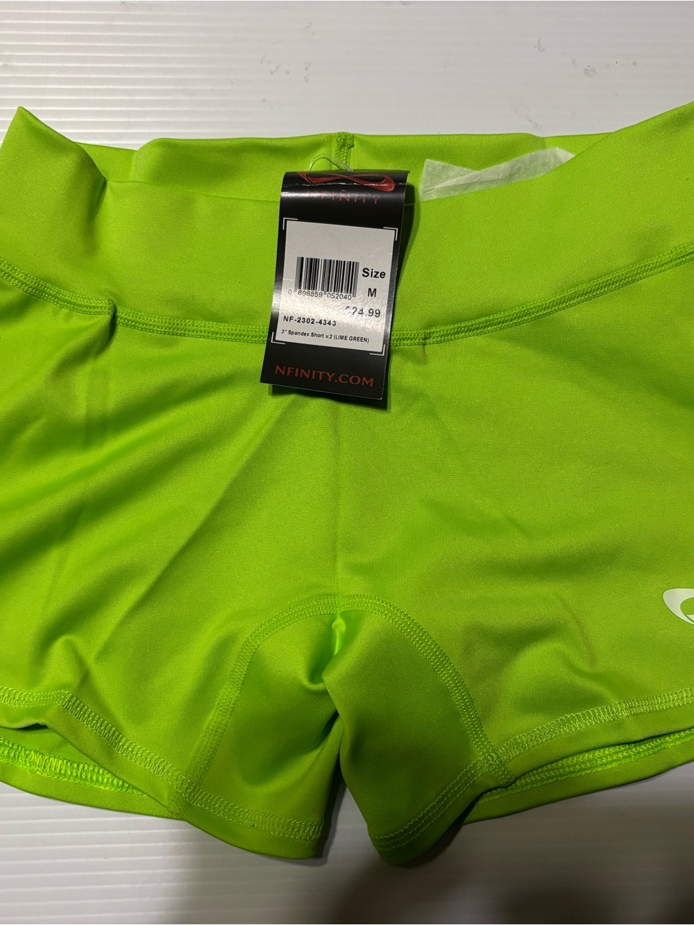 NFINITY Women's Neon Lime Bike Shorts